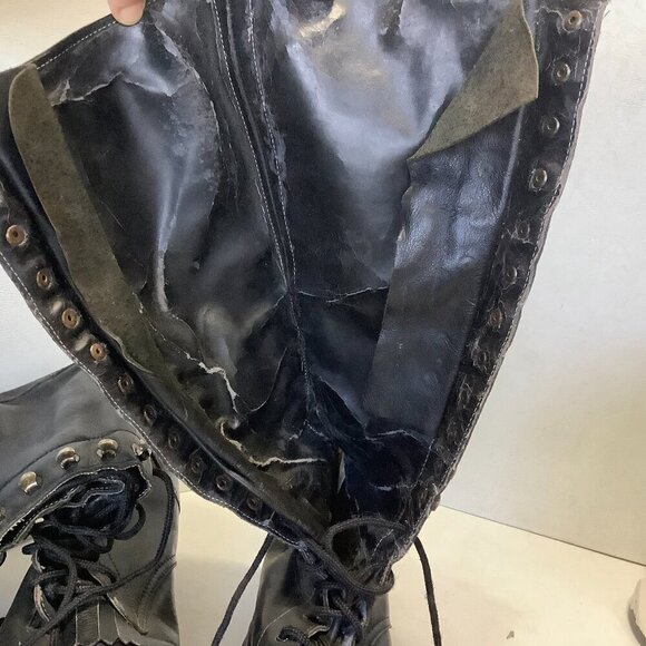 Women Vintage Boston Custom Made Shoes Knee High Lace Up Boots NO SIZE See Descr - Picture 11 of 14